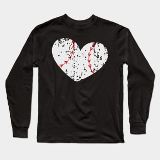 Baseball Heart Long Sleeve T-Shirt